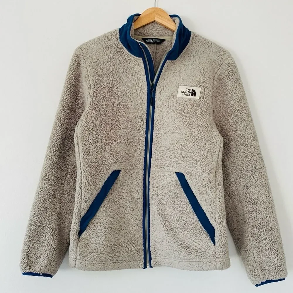 The North Face Teddy Gray and Blue Freece Jacket sz S/P